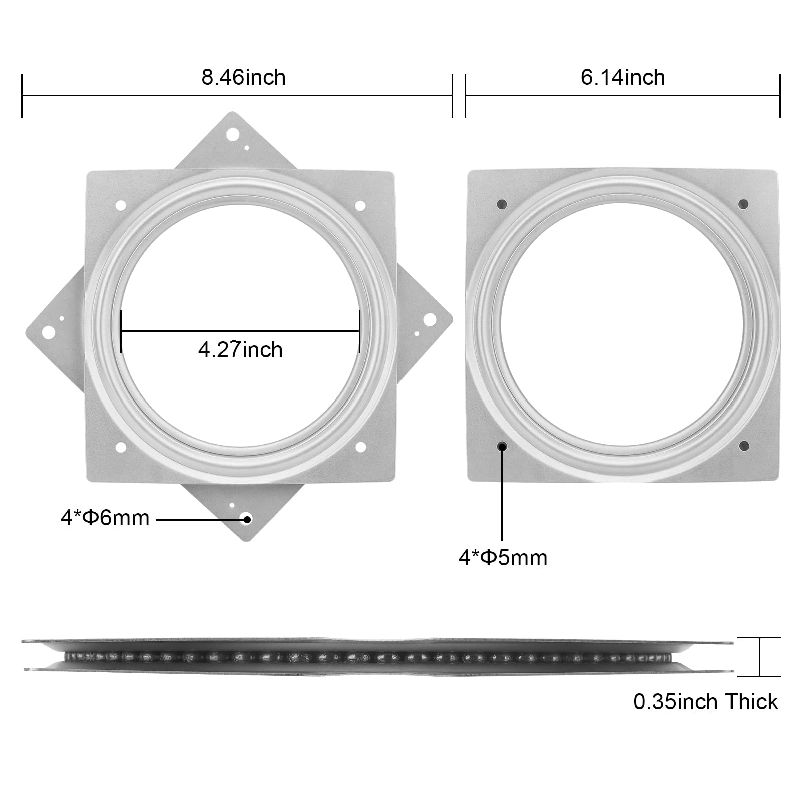 Amazon.com - Lswteiz 2Pack 6Inch Square Lazy Susan Turntable